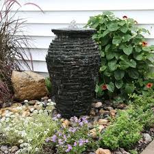 Stacked Slate Urn 24"