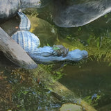 floating alligator decoy to keep fish safe